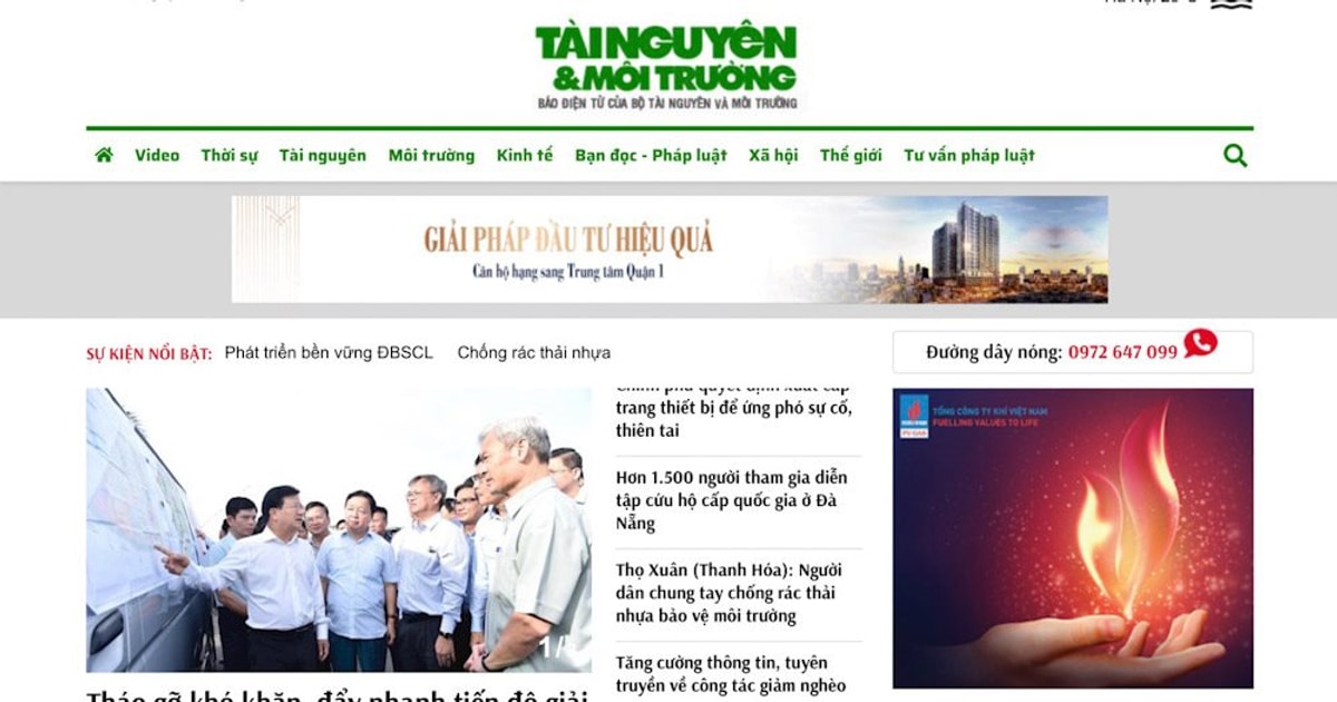 Phần mềm tòa soạn hội tụ ONECMS được Báo Tài nguyên & Môi trường lựa chọn